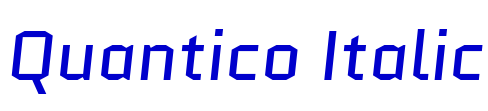 Quantico Italic шрифт